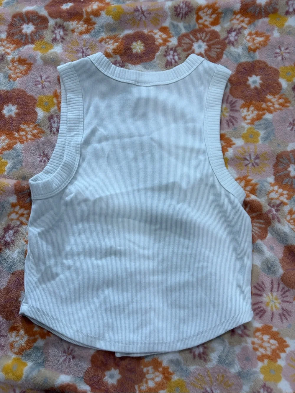 wild fable White Ribbed Tank Top